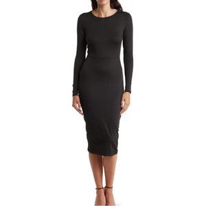 Area Stars Long Sleeve Jersey Dress Black Medium